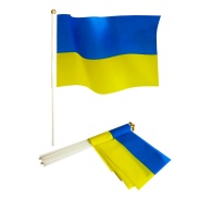 Флаг Украины, 14х21 см, "УКРАИНА" - интернет-магазин optom-k.com