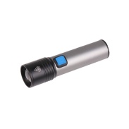 Фонарик, 1 лампа, 3х11 см, алюминиевый, встроенный USB-аккумулятор - интернет-магазин optom-k.com