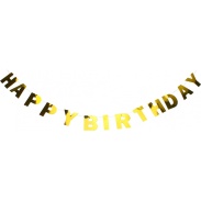 Гирлянда-баннер, 1,2м, 6х6 см, Happy Birthday, MAXI - интернет-магазин optom-k.com
