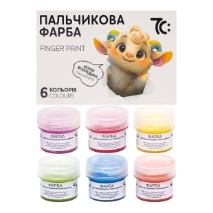 Краски пальчиковые, 6 цветов, по 16 мл., картонная упаковка, "7С", ГАММА'UA - интернет-магазин optom-k.com