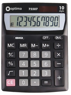 Калькулятор, 10 разрядов, 137х103х32 ​​мм, настольный, OPTIMA - интернет-магазин optom-k.com