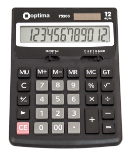 Калькулятор, 12 разрядов, 170х122х32 мм, настольный, OPTIMA - интернет-магазин optom-k.com