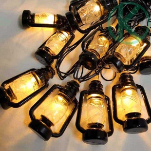 Гирлянда, диодная, 10 желтых лампочек, 3 м, на батарейках + USB, черный провод, "Фонарик-2" - интернет-магазин optom-k.com