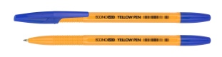 Ручка шариковая, 0,5 мм, пластиковый корпус, "Yellow Pen", ECONOMIX - интернет-магазин optom-k.com