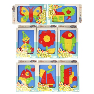 Пазл пластиковый, развивающий, 24x16x2,5 см, "Baby puzzles", Wader - интернет-магазин optom-k.com