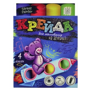 Мел цветной, 4 цвета, круглый, асфальтный, Danko Toys - интернет-магазин optom-k.com