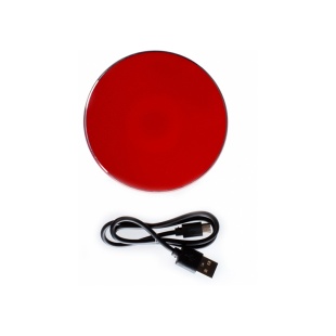 Зарядное устройство, 10 W, беспроводное, для автомобиля, красный цвет, OPTIMA - интернет-магазин optom-k.com