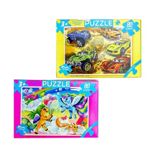 Пазл картонный, 80 элементов, пазл 23х16,5 см, Danko toys - интернет-магазин optom-k.com