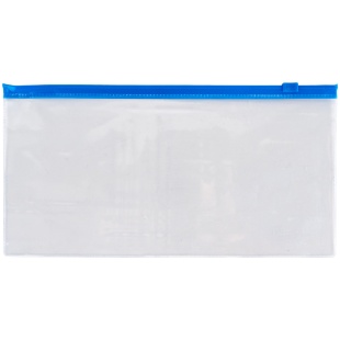 Папка на молнии zip-lock, DL, 180 мкм, 233х113 мм, синяя, AXENT - интернет-магазин optom-k.com