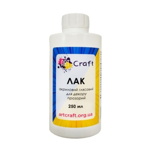 Лак акриловый, глянцевый, 250 мл, ARTCRAFT - интернет-магазин optom-k.com