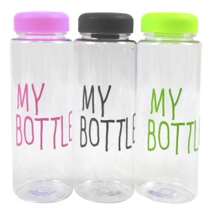Бутылка для воды, 500 мл, пластиковая, с крышкой, "My bottle", дефек внешнего вида (царапины) - интернет-магазин optom-k.com