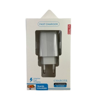 Зарядное устройство, USB-разъем, 2A, 5V, белого цвета, "Travel Adapter" - интернет-магазин optom-k.com