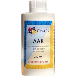 Лак акриловый, матовый, 250 мл, ARTCRAFT - интернет-магазин optom-k.com