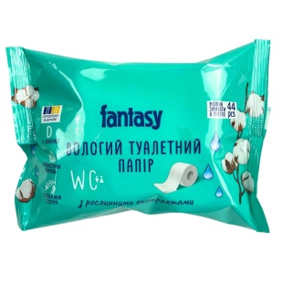 Упаковка бумаги туалетной влажной, 44 штуки, ароматизированный, Fantasy - интернет-магазин optom-k.com