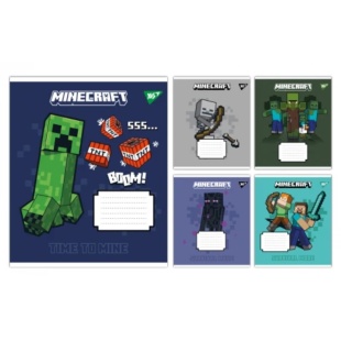 Тетрадь, 18 листов, клетка, "Minecraft Signs", YES - интернет-магазин optom-k.com
