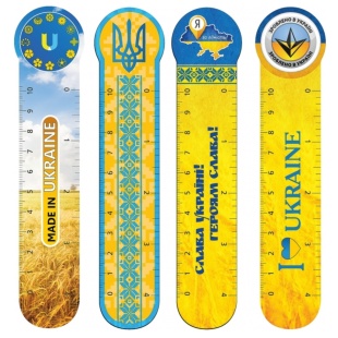 Закладинки для книг, 4 штуки, пластикові, "UA", COOLFORSCHOOL - інтернет-магазин optom-k.com