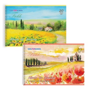 Альбом для малювання, на спіралі, А4, 20 аркушів, 100 г/м2, "Seasons" , COOLFORSCHOOL - інтернет-магазин optom-k.com