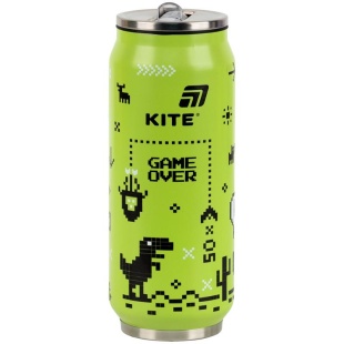 Термочашка с трубочкой, 500 мл, Game over, KITE канцелярия - интернет-магазин optom-k.com