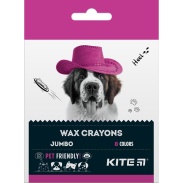Крейда воскова, 8 кольорів, "Kite Dogs Jumbo", KITE канцелярія - інтернет-магазин optom-k.com