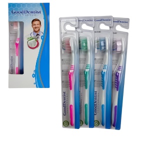 Щетка зубная, 18 см, взрослая, цветная, "Good Dentist" - интернет-магазин optom-k.com